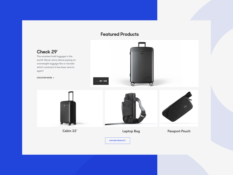 Bluesmart Page-transitions animation bluesmart gif layout loop luggage motion motion ui page transition