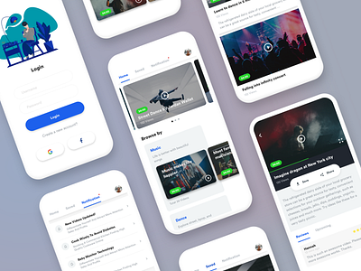 Video Streaming App app category iphonex uiux video app video player video streaming