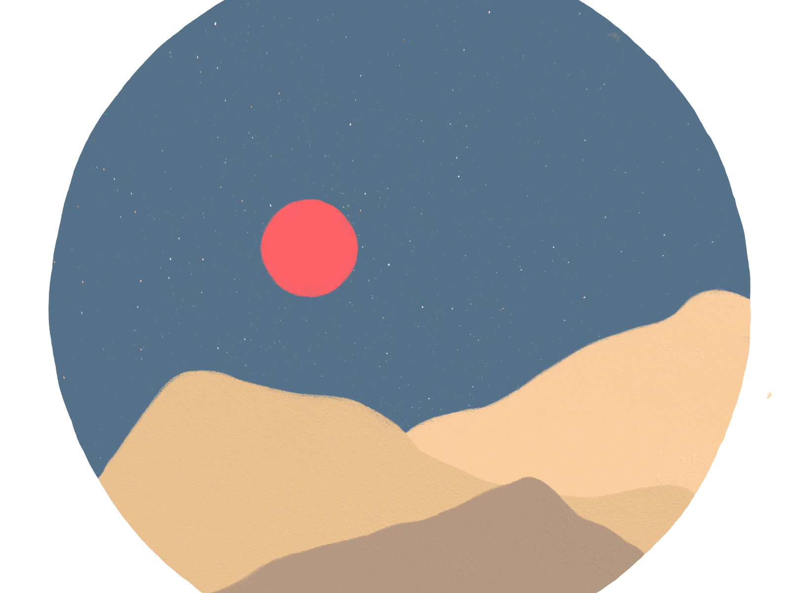 Red Moon by Rachel on Dribbble