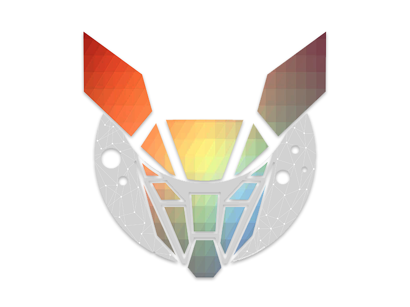 Deer on the Moon handdrawn drawn hand moon deer rainbow polygonal polygon logo