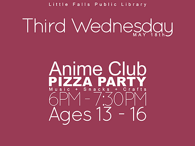 Anime Club advertisement anime create design flyer font pizza poster type