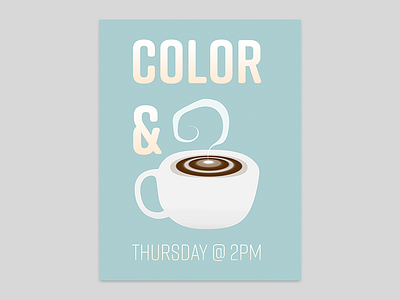Color & Coffee Club adobe advertisement blue club coffee cup element gradient illustrator smoke
