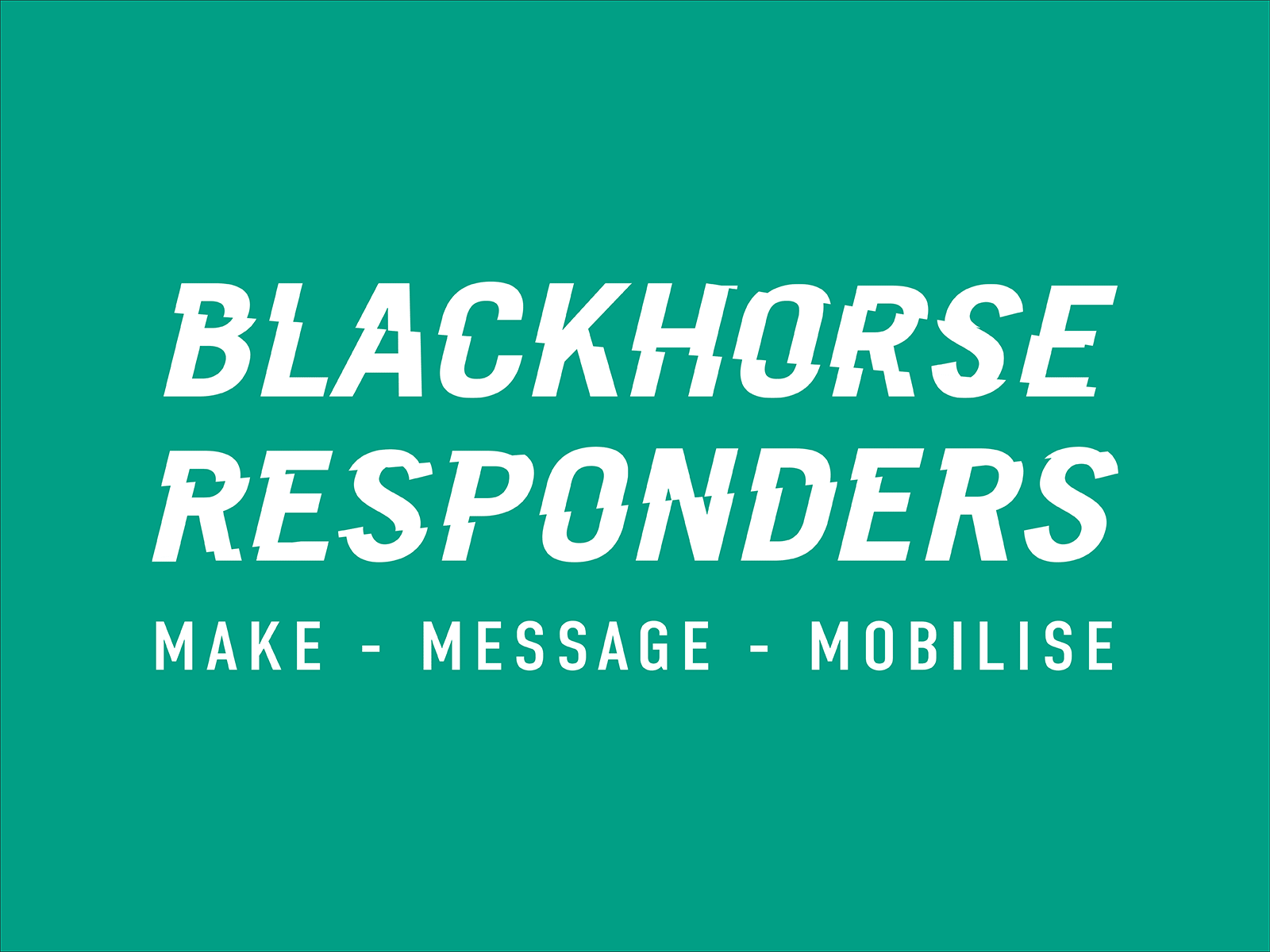 Blackhorse Responders Logo Type concepts channels colour distorted pixelate shatter smash tri tone vector
