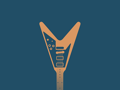 #Typehue Week 22: V flying gibson guitar lettering lighthouselondon logo monogram type typehue v vector