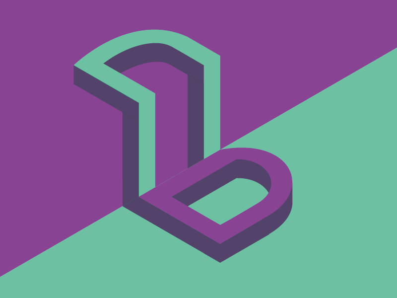 #Typehue 2: B 3-d geometric design typography type b