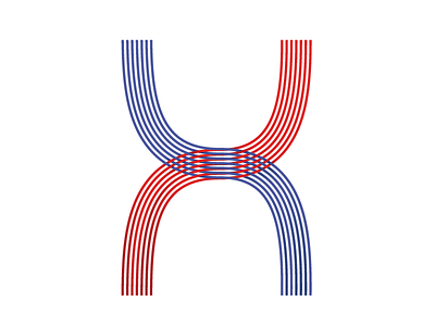 #Typehue Week 8: H blue gradients h illustration logo monogram overlap red round shapes type typehue