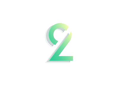 #Typehue Week 29: 2 2 3 d circle gradient green illustrator lines numbers two type design typography vector