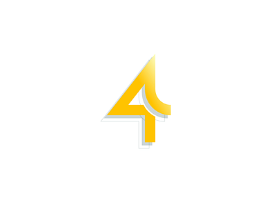 #Typehue Week 31: 4 3 d 4 circle four gradient illustrator numbers type design typography vector yellow