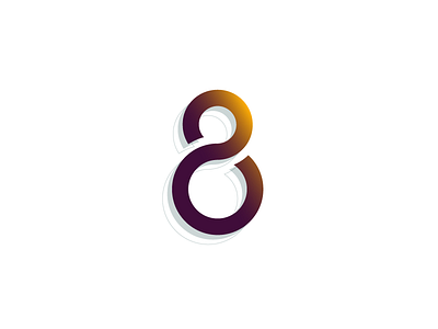 #Typehue Week 35: 8 3 d 8 design eight gradient illustrator maroon numbers type typography vector yellow