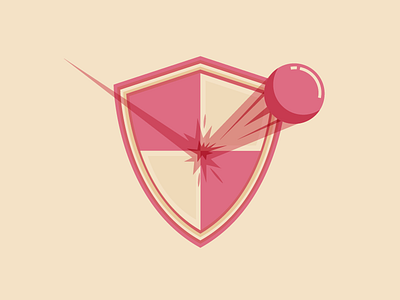 #Typehue Emoji Week 1: Shield cream deflect illustration illustrator pink reflect shield vector