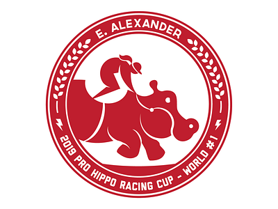 Pro Hippo Racing Team Logo design hippo illustration logo mono racing speed team vector womens racing