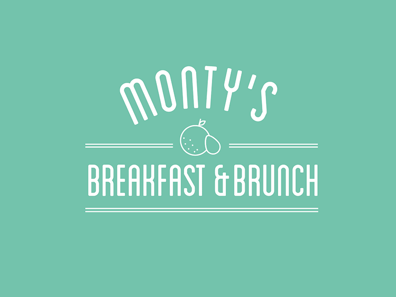 Monty's Breakfast and Brunch branding illustration logo design vector