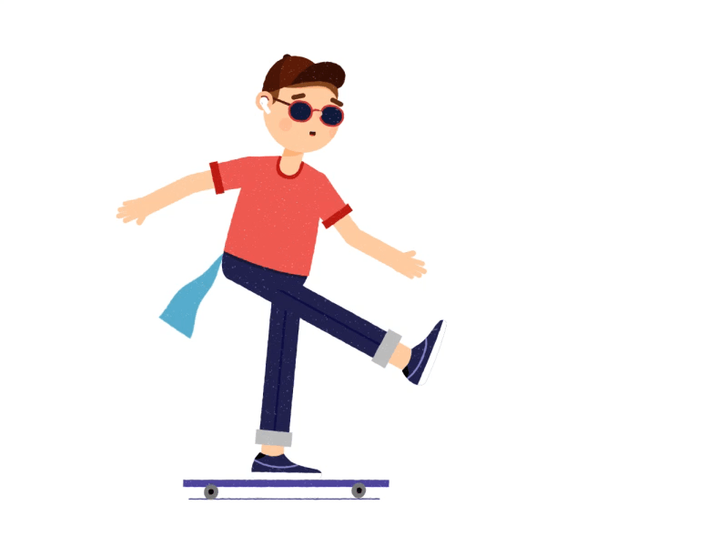 Skater Boy affinity designer animated animation animation after effects character animation character design design illustration motion design skateboarding skater vector