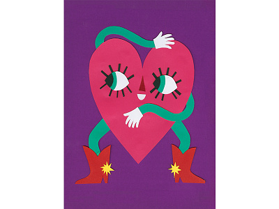 Heart characterdesign collage greetingcard heart love papercut stationery