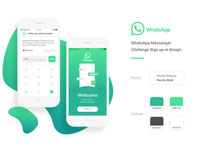 Whats App : Sign up app challenge dailyui redesign sign up ssilbi ui up whatsapp