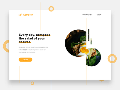 Salad bar : Landing page challenge dailyui design landing order page redesign salad ssilbi ui website yellow