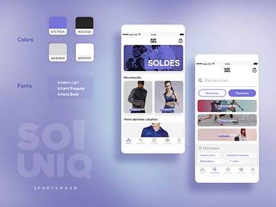 E-Commerce App - So Uniq! app ecommerce eshop lifestyle look mobile purple shopping sportswear ssilbi teaser