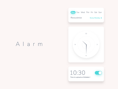 Ui elements - Alarm alarm design elements kit light minimalism rebound ssilbi ui