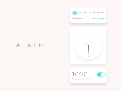 Ui elements - Alarm alarm design elements kit light minimalism rebound ssilbi ui