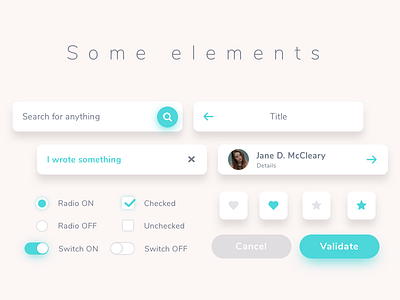 Some other UI elements buttons checkbox design details interface kit preview profil radio search ssilbi ui