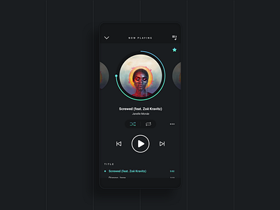 Music Player Dark challenge dark design music player playlist sound ssilbi ui