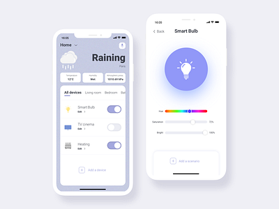 Smart Life re design app connected home interface iphonexs light mobile redesign smart ssilbi ui design weather
