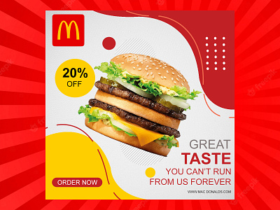 MC DONALDS banner design branding graphic design logo photoshop