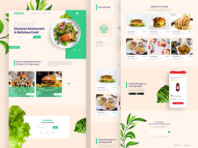 Food landing Page Design