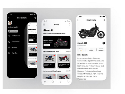 Motorcycle shop app