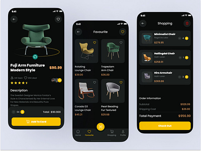 Furniture store app figma graphic design ui uiux