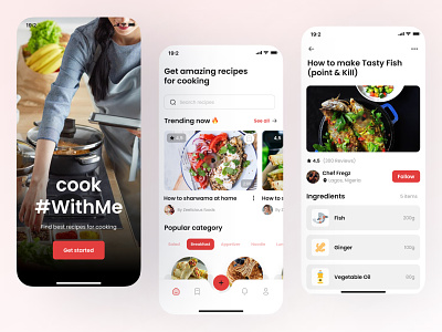 Cook recipes application figma graphic design ui