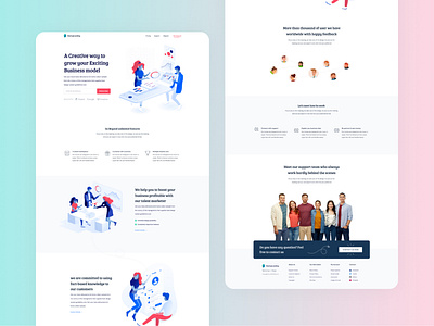 Landing Page A Creative way to grow your figma graphic design landing page ui uiux
