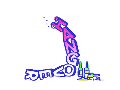 HANGOVER fonts illustration