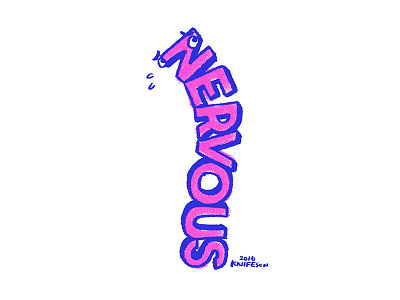 NERVOUS fonts illustration