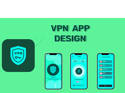 VPN APP DESIGN app branding design graphic design illustration logo post design ui ux vector