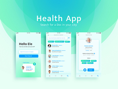 Health App app doctor health ios medical ui ux