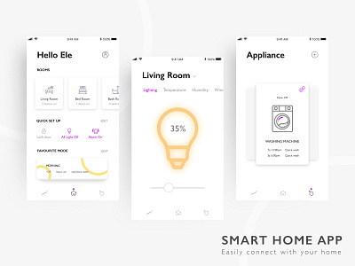 Smart Home App ai app appdesign home smarthome ui ux