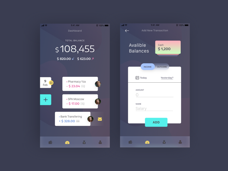 Budget App ux ui daily app financial budget