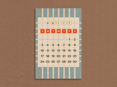 2022 Geometric Poster Calendar - April