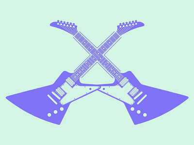 Xplorer design explorer flat guitar illustration minimal typehue typehue week 24: x x