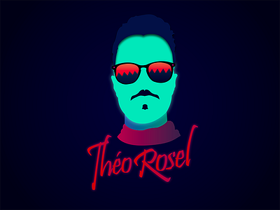 Retro Portrait - Theo Rosel neon portrait resonance retro synthwave