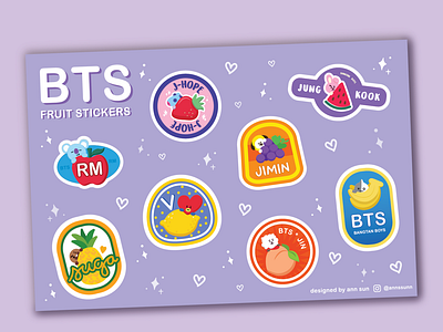 BTS BT21 Fruit Stickers