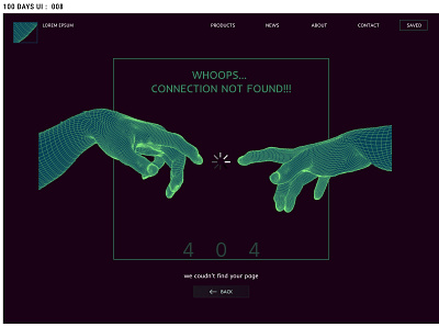Error 404 page design 100 days ui challenge daily ui challenge design error page design figma illustration ui user experience design user interface design ux