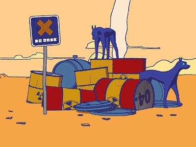 Dogs of the Desert 2d 3d adobe illustrator adobeaftereffects character design cinema 4d cyberpunk desert gif gifanimated gifanimation vector