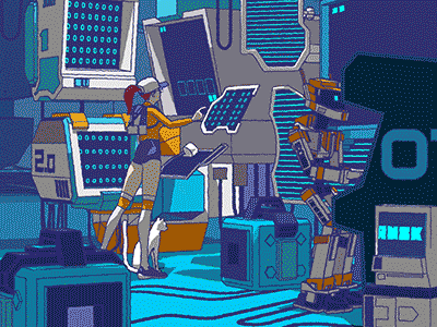 Screens_02 2danimatiom 3d adobe illustrator cinema 4d cyberpunk gifanimation vector xhyle