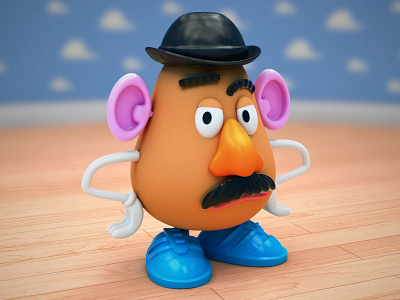 Mr Potato 01 3d 3dsmax after effect modeling mrpotatohead toystory vray