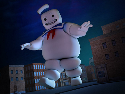 ghostbusters marshmallow man 3d cinema 4d ghostbusters marshmallow photoshop pop culture