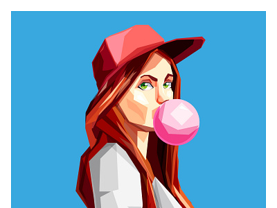 Bubble Gum Girl adobe illustrator character illustration vector