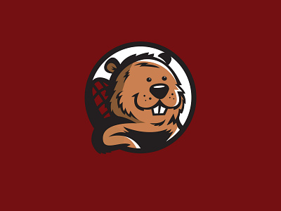The Beaver animal animal logo beaver canada smile teeth