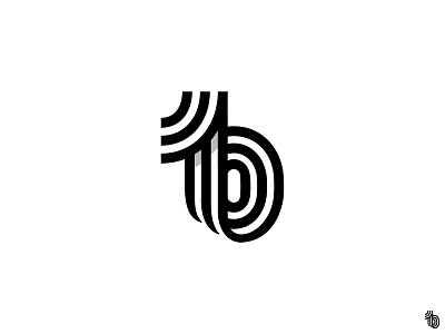 Binary 0 1 10 b binary logo mark